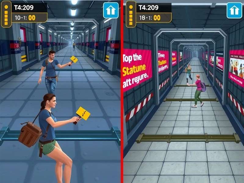 Indore Subway Challenge gameplay screenshot showing players navigating through subway stations